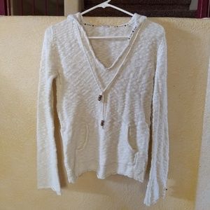 Ladies pullover hooded sweater